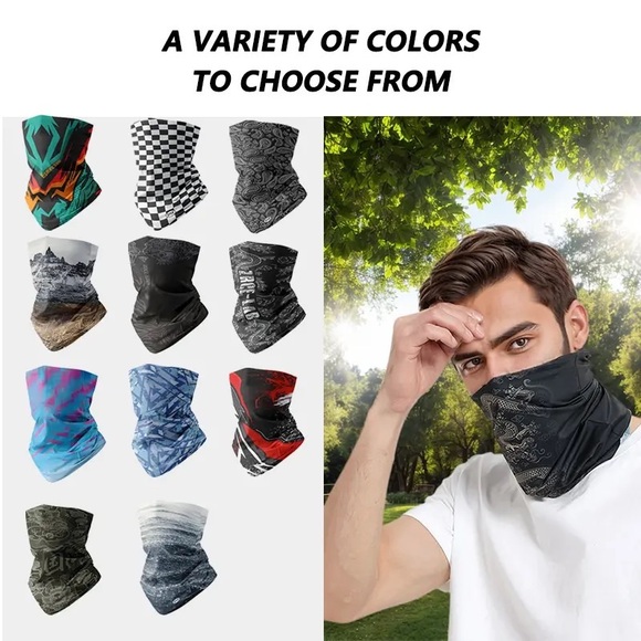 H.T. Bandana Seamless Protector Gaiter Polar Neckwear Derlay Multi - Picture 8 of 15